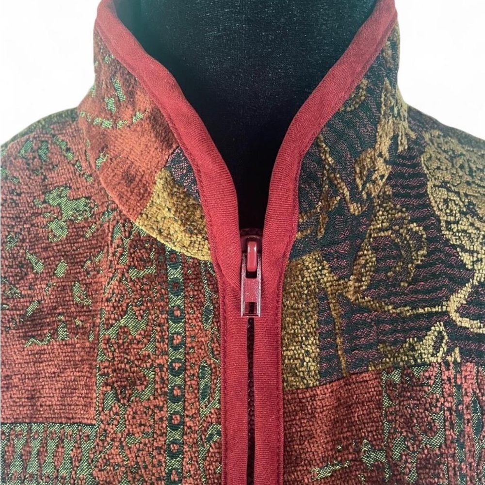 Coldwater Creek Multicolor Patchwork Jacket With … - image 4